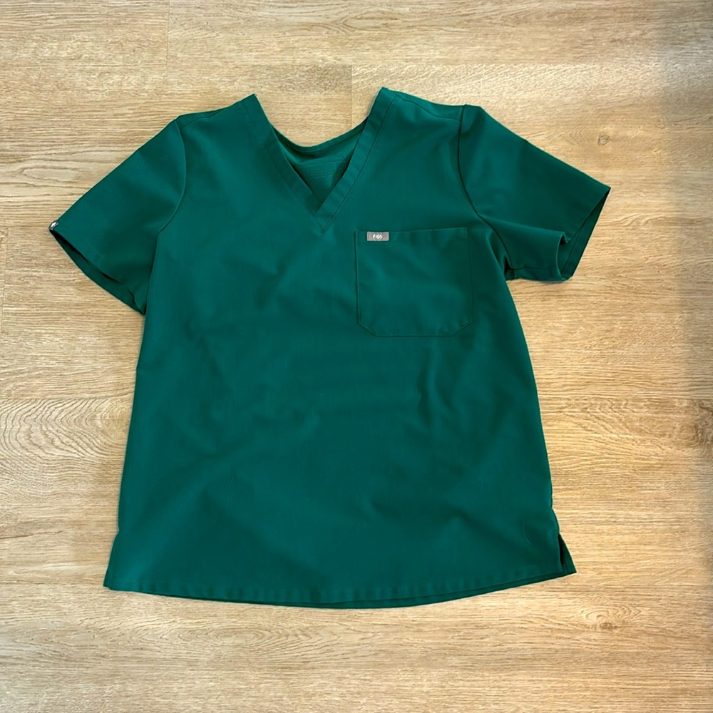 Hunter Green Catarina Figs Scrub Top